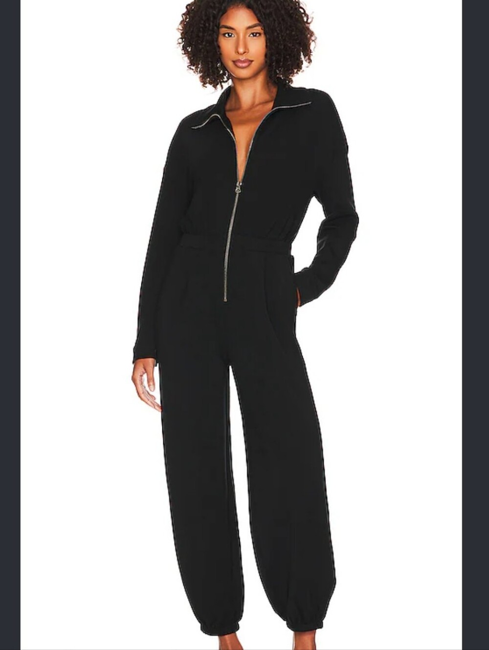 Varley Womens Jessie Jumpsuit M Doublesoft black Utility Minimalist Gorpcore LS